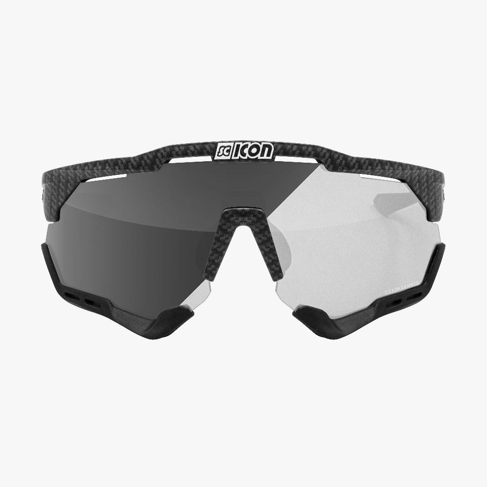 Scicon Aeroshade Occhiali Ciclismo Carbon Opaco/Argento Sconti VIP