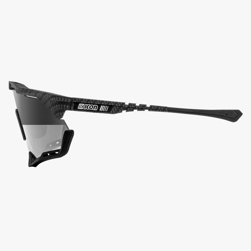 Scicon Aeroshade Occhiali Ciclismo Carbon Opaco/Argento Sconti VIP