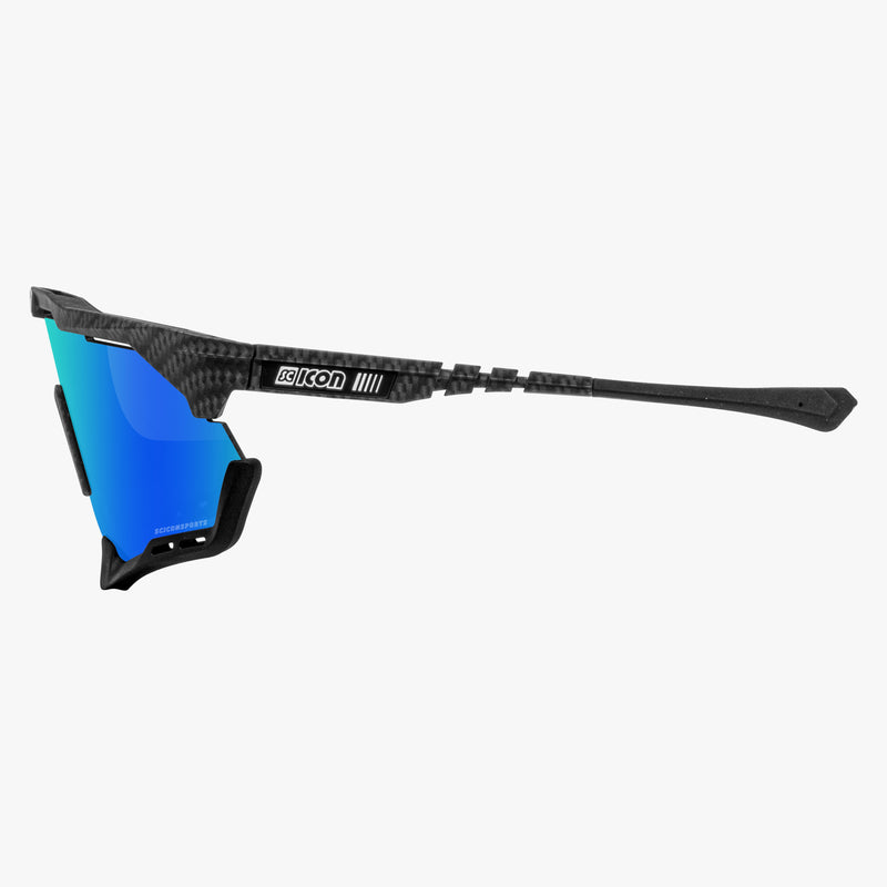 Scicon Aeroshade Occhiali Ciclismo Carbon Opaco/Blu Offerta settimanale
