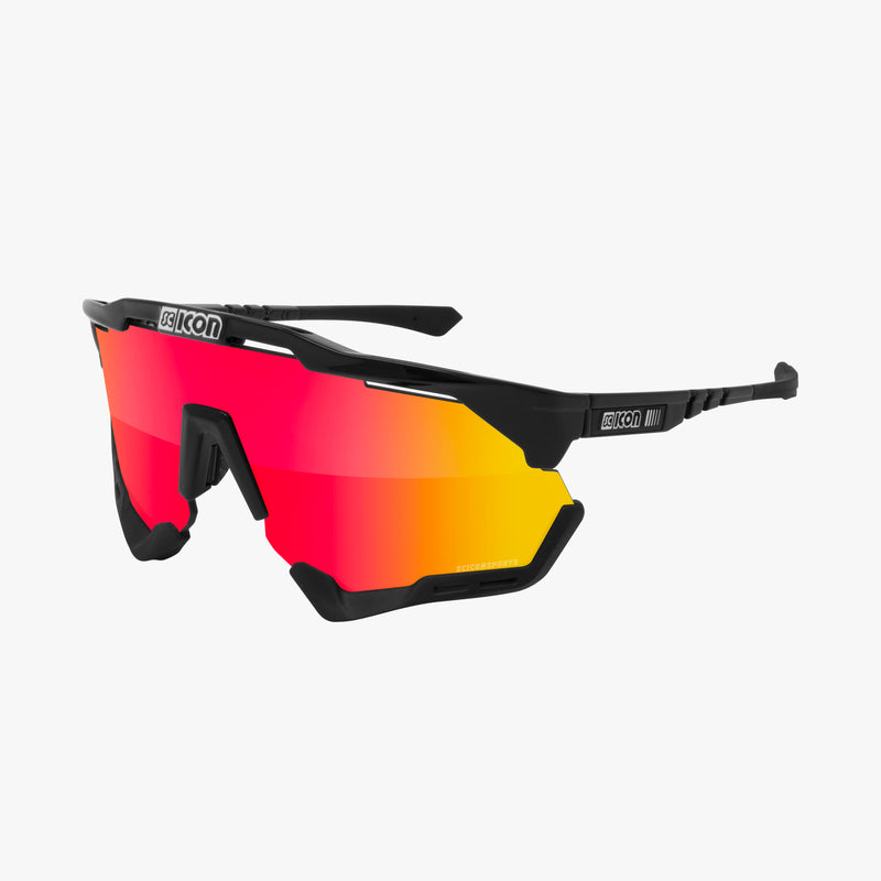 Scicon Aeroshade Occhiali Ciclismo Nero/Rosso