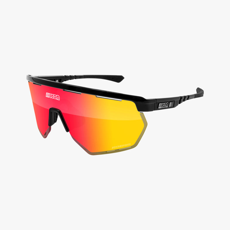 Scicon Aerowing Occhiali Ciclismo Nero/Rosso