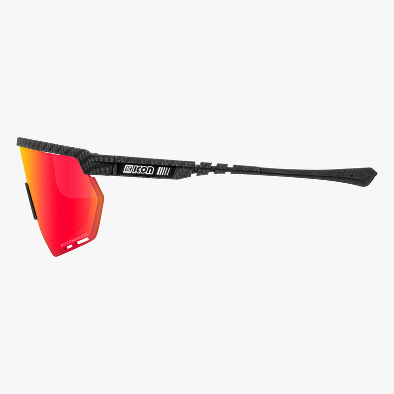 Scicon Aerowing Occhiali Ciclismo Carbon Opaco/Rosso Outlet