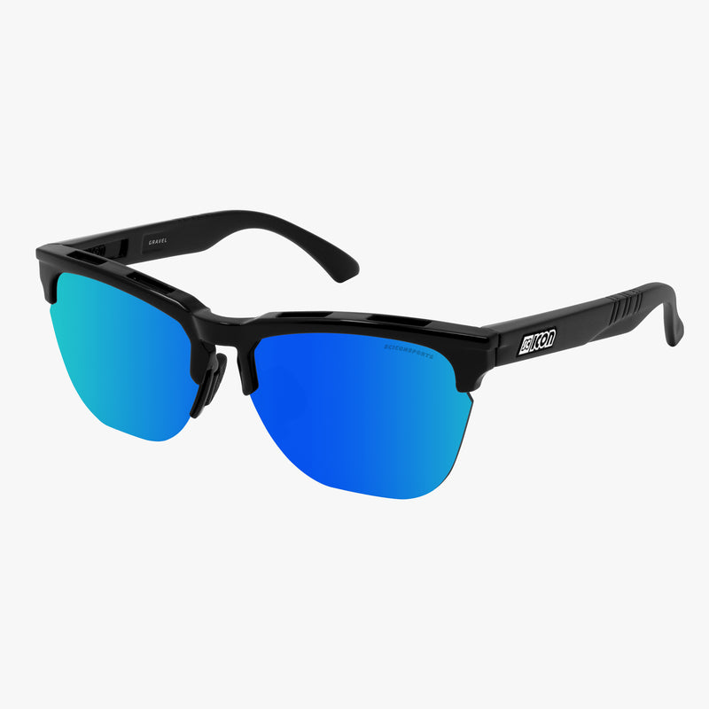 Scicon Occhiali da sole Gravel Nera Lenti Blu Specchiate