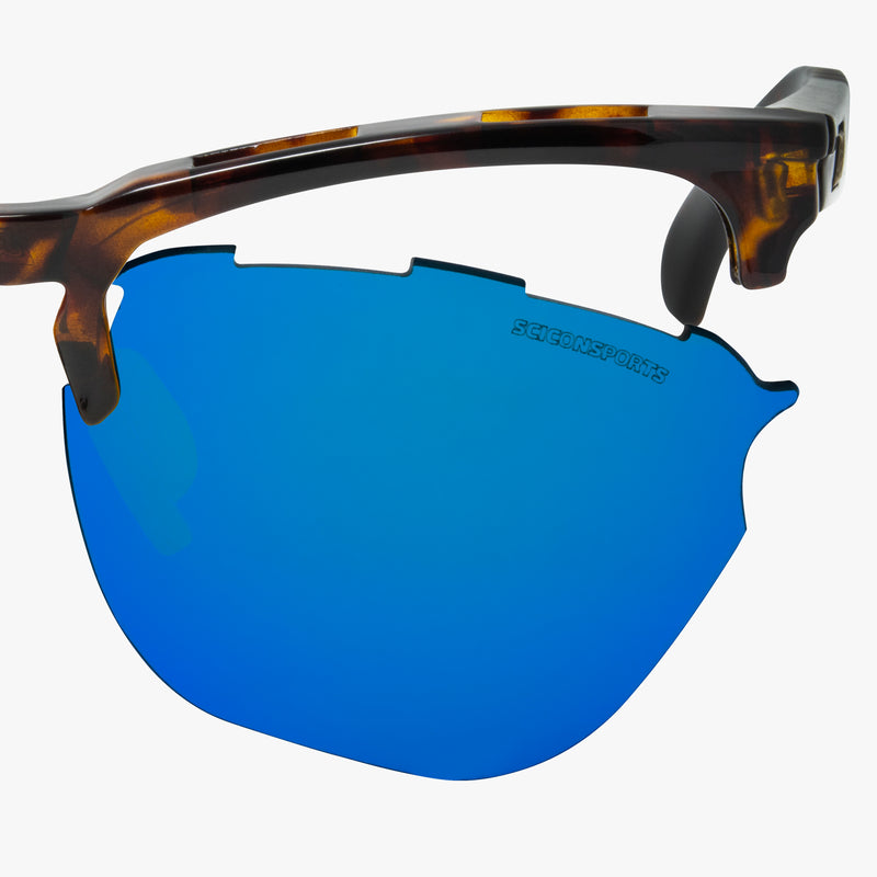 Scicon Occhiali da sole Gravel Tartarugati/Lenti Blu Specchiate Vendite Flash