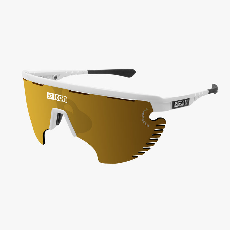 Scicon Occhiali Sportivi Aerowing Lamon Bianchi/Lente Bronzo Specchiata Grandi sconti