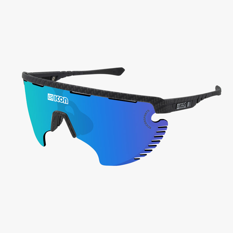 Scicon Occhiali Sportivi Aerowing Lamon Carbon/Lente Blu Specchiata Sconti VIP