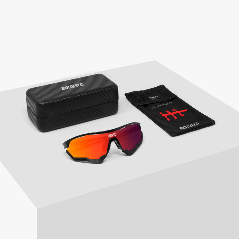 Scicon Aerotech XL Occhiali Sportivi Nero/Rosso Ultimi due giorni