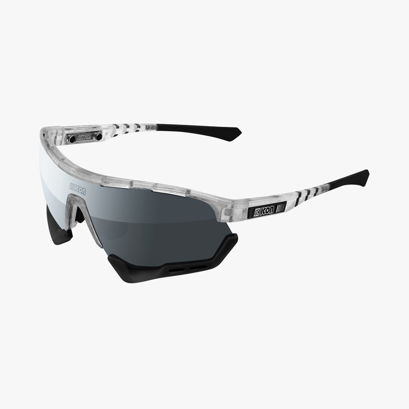 Scicon Aerotech XXL Occhiali Sportivi Bianco/Argento