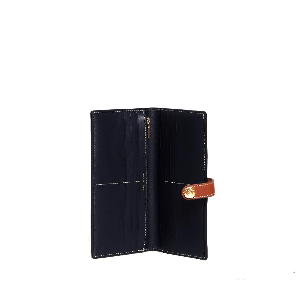 Sorelle Perego zip slim wallet tessuto logo blu Hotsell