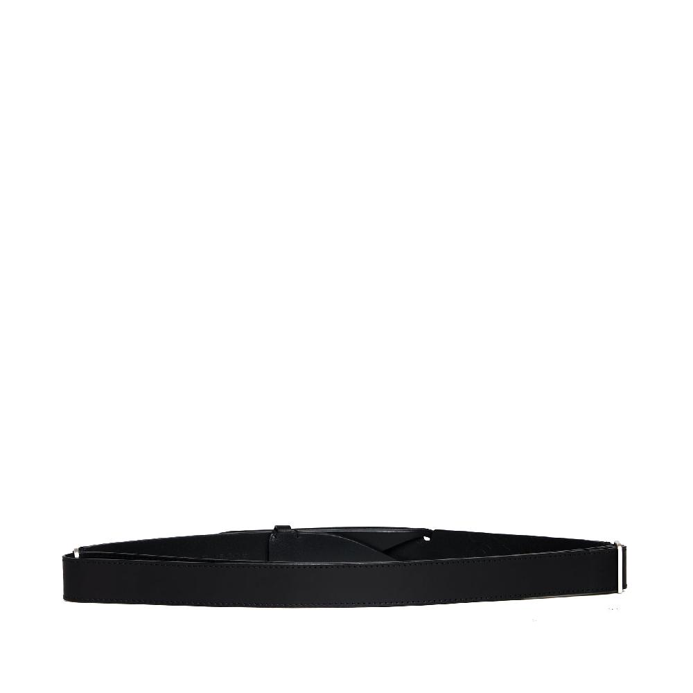 Sorelle Perego cintura nobukle in pelle nera Vendite Flash
