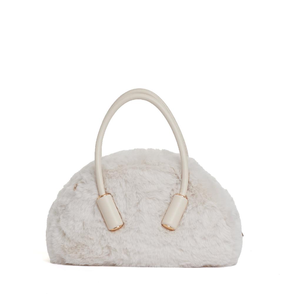 Sorelle Perego bauletto in eco fur color conchiglia Nuova