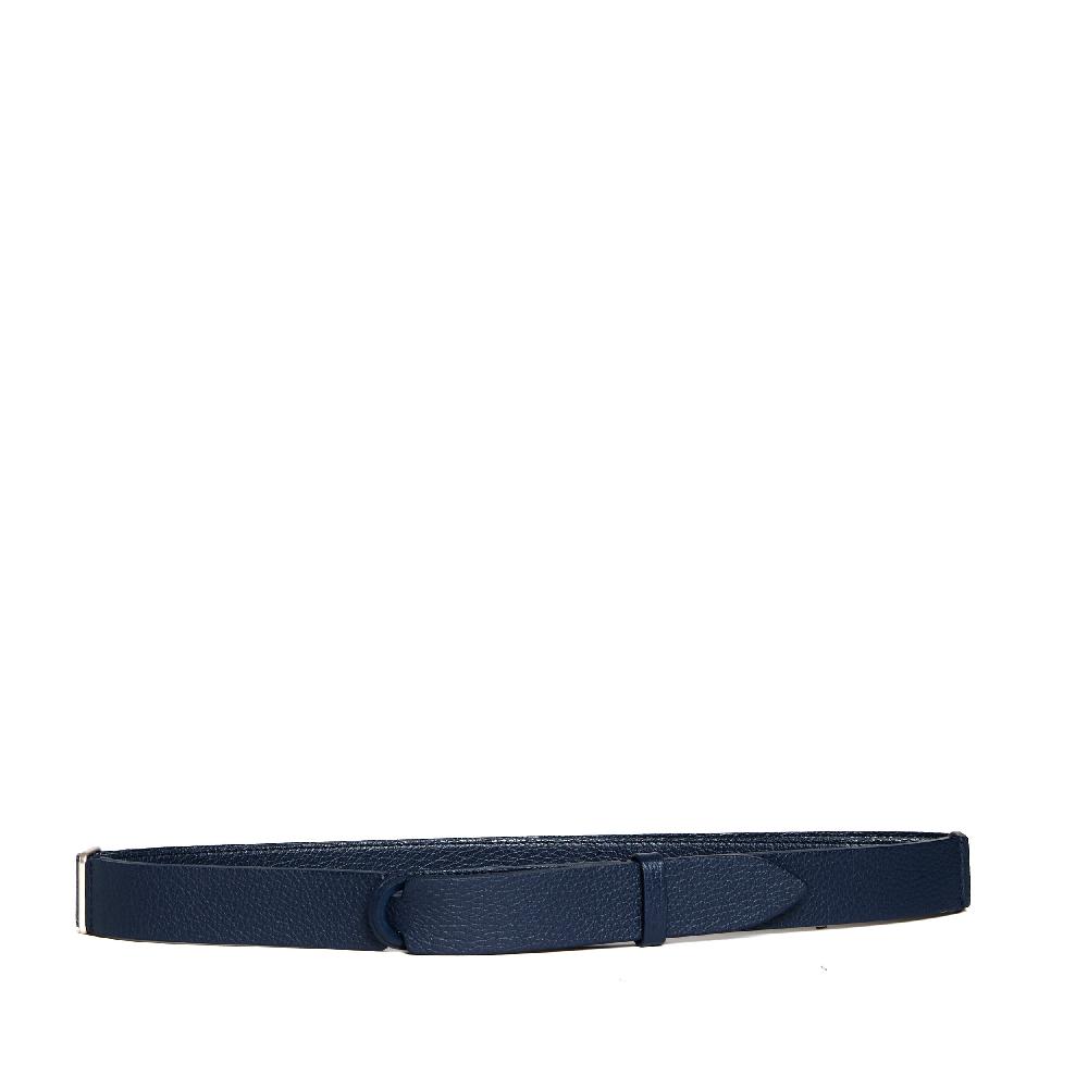 Sorelle Perego cintura nobuckle pelle martellata blu Black Friday