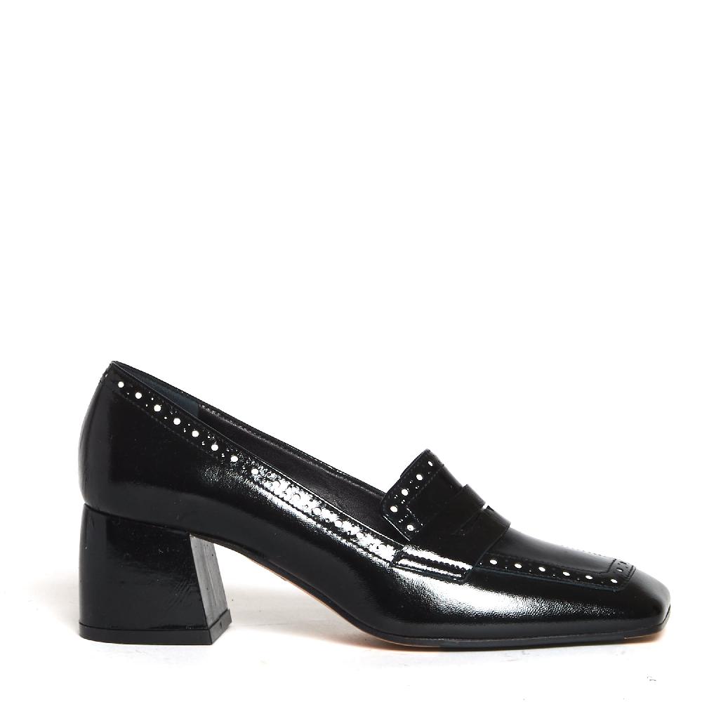 Sorelle Perego mocassino tacco 5 cm nero Offerta per la Festa della Mamma