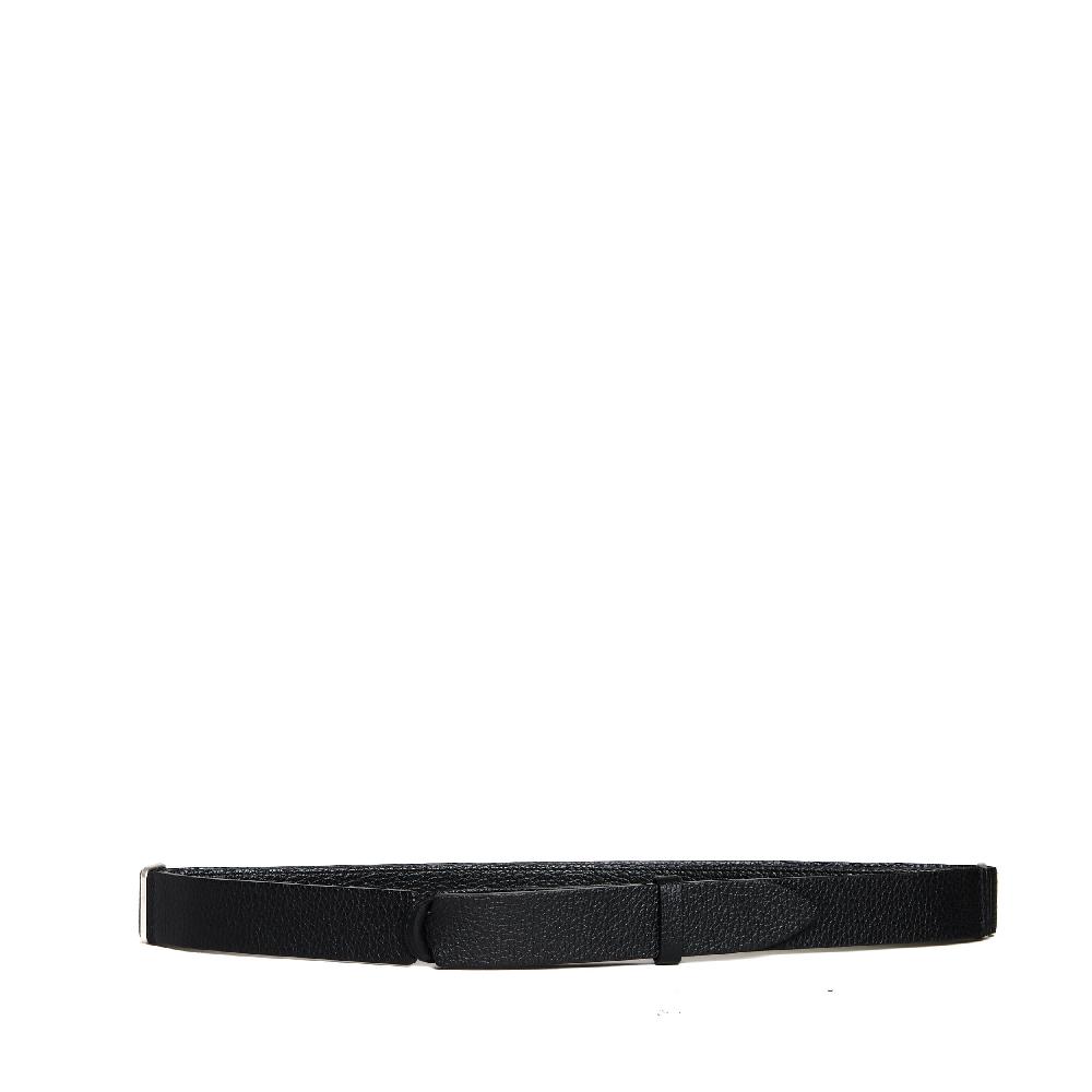 Sorelle Perego cintura nobuckle in pelle martellata nera Sconti VIP