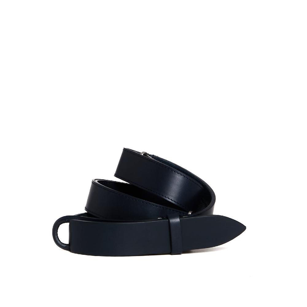 Sorelle Perego cintura nobuckle pelle bull blu Super Saving Price