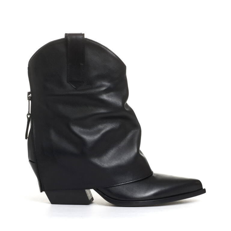 Sorelle Perego camperos pelle nera risvolto Offerta speciale della fabbrica