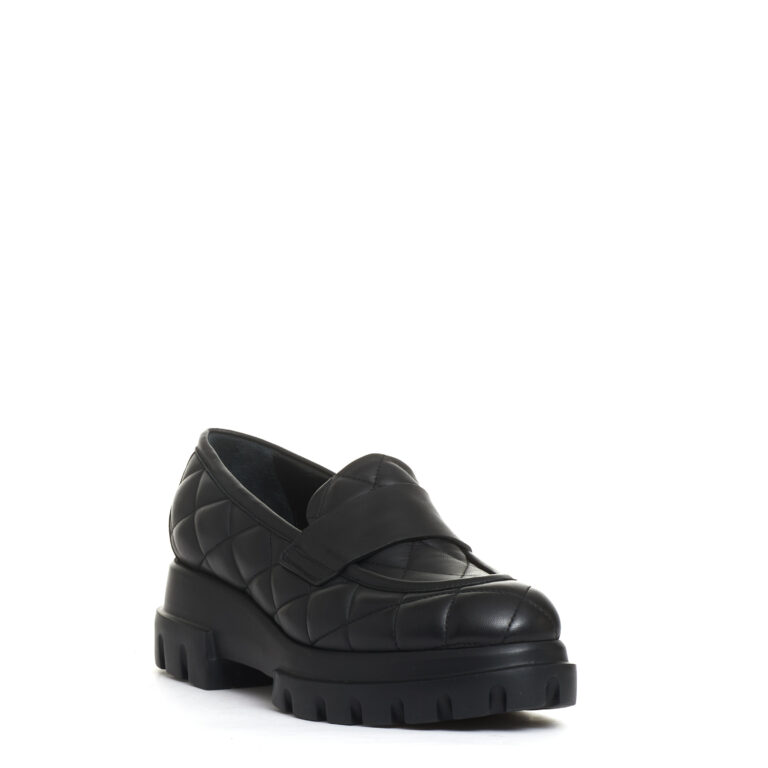 Sorelle Perego mocassino matelasse nero Sostegno trimestrale