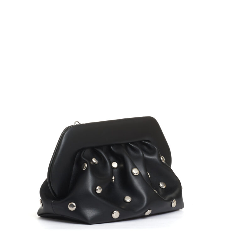 Sorelle Perego clutch nera borchie argento Super sconto