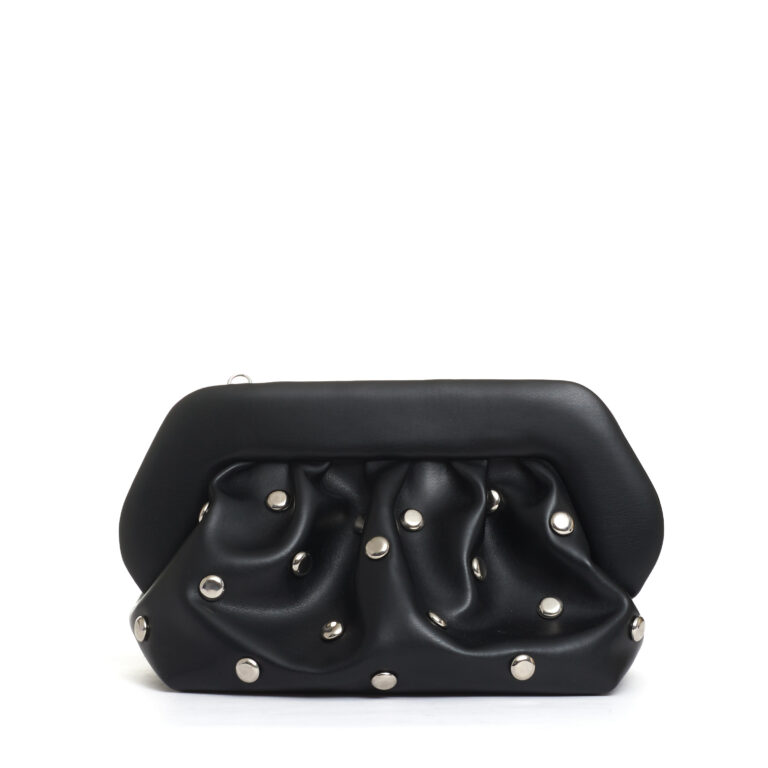 Sorelle Perego clutch nera borchie argento Super sconto