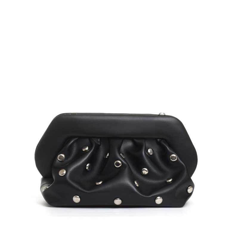 Sorelle Perego clutch nera borchie argento Super sconto