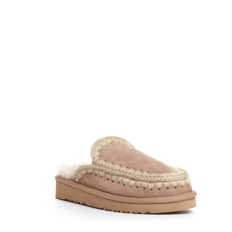 Sorelle Perego eskimo ciabatta camoscio beige Enormi sconti