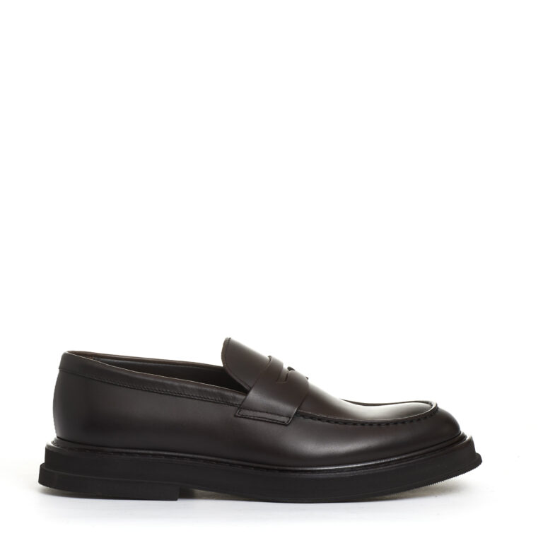 Sorelle Perego mocassino pelle marrone fondo gomma sbordato Black Friday Prezzi