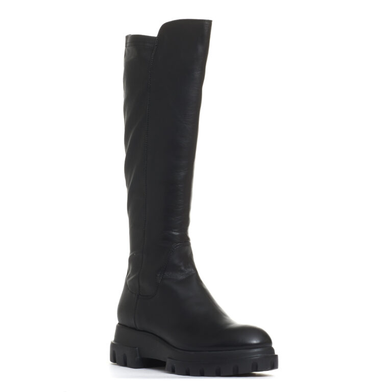 Sorelle Perego stivale stretch in pelle nera 2025