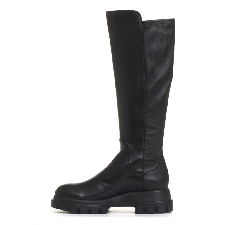 Sorelle Perego stivale stretch in pelle nera 2025