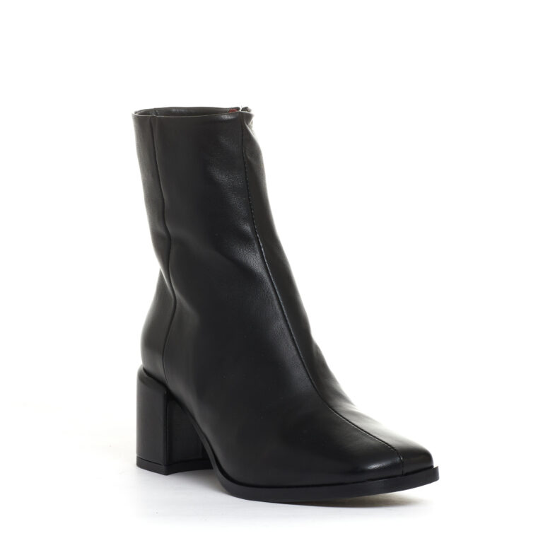 Sorelle Perego stivaletto pelle nera tacco 60 mm Pezzi Unici