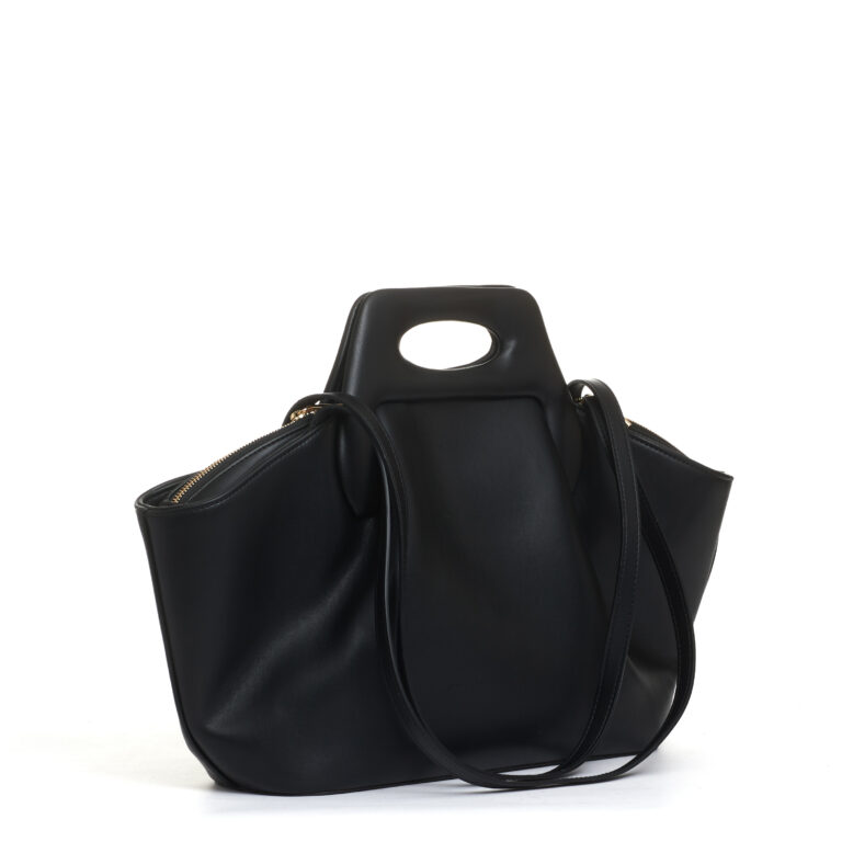 Sorelle Perego borsa pelle nera trapezio Acquista Ora