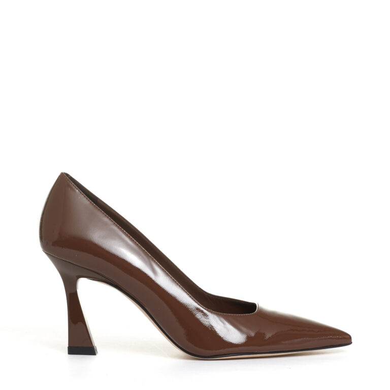 Sorelle Perego pump vernice caffè tacco 85 mm Fino Al -60%