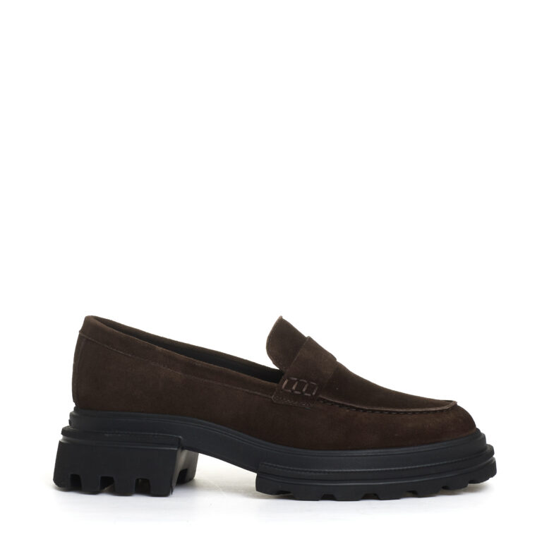 Sorelle Perego mocassino camoscio marrone Sottocosto