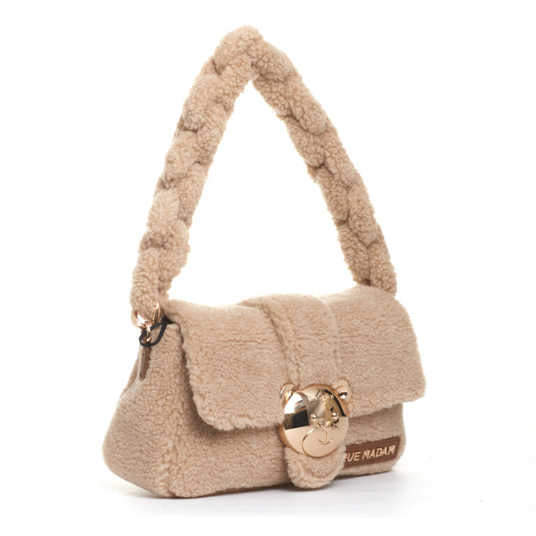 Sorelle Perego borsa teddy beige con orsetto metallo Economico
