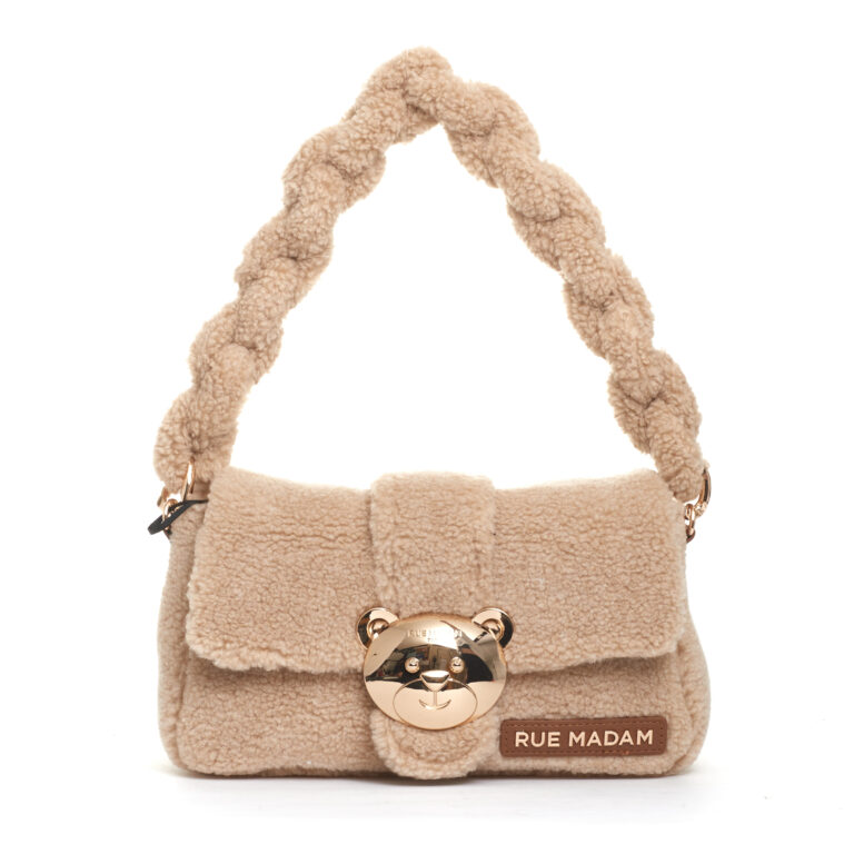 Sorelle Perego borsa teddy beige con orsetto metallo Economico