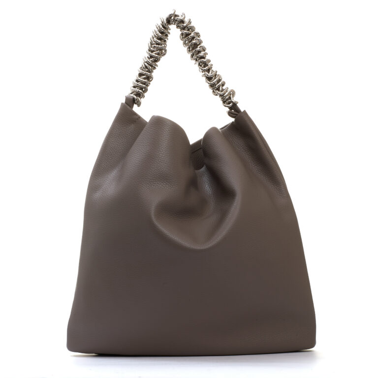 Sorelle Perego Todo pelle tortora manico catena Outlet