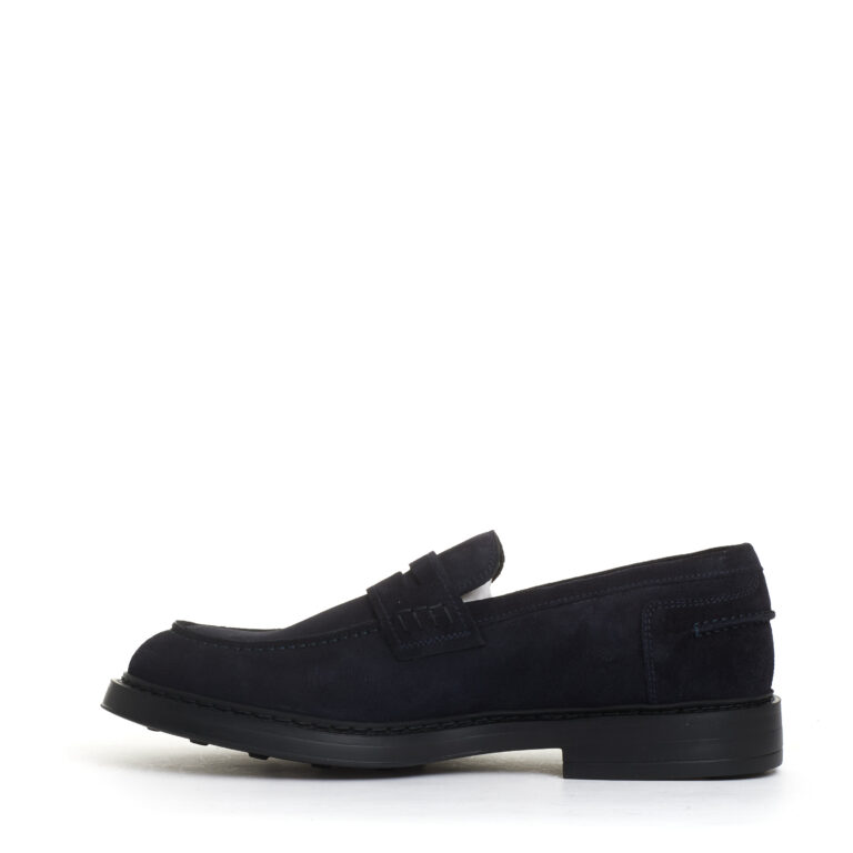 Sorelle Perego mocassino camoscio blu fondo in gomma Offerte