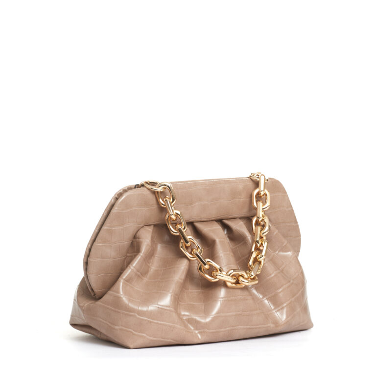 Sorelle Perego clutch stampa cocco beige Vendita Calda