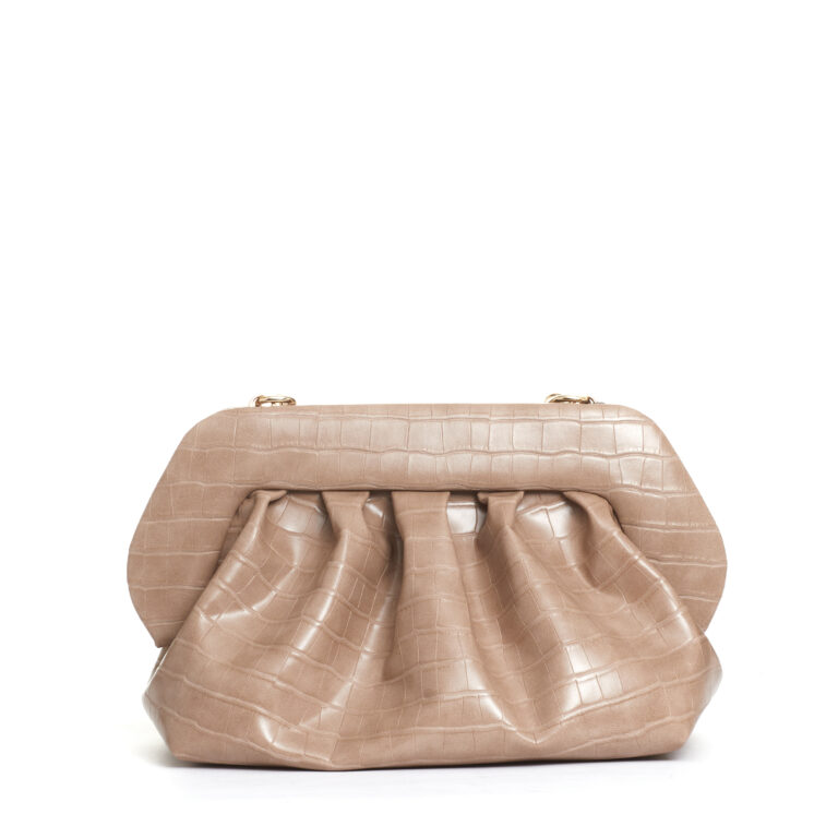 Sorelle Perego clutch stampa cocco beige Vendita Calda