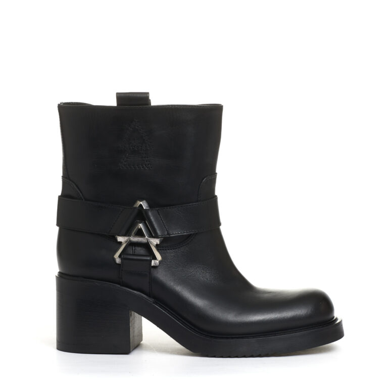 Sorelle Perego biker basso fibbie e cerniera argento tacco 60 mm I Più Venduti