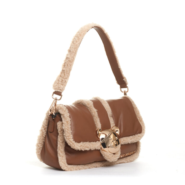 Sorelle Perego borsa orsetto ecomontone cuoio In Saldo