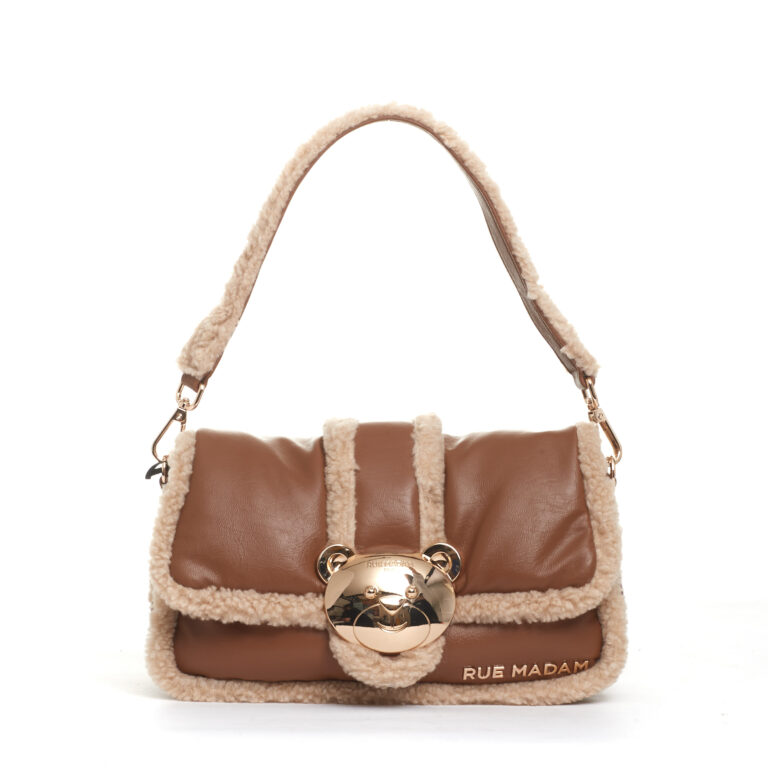 Sorelle Perego borsa orsetto ecomontone cuoio In Saldo