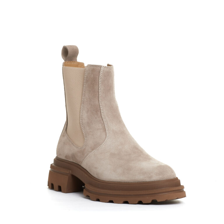 Sorelle Perego chelsea boot elastico camoscio beige Spedizione gratuita