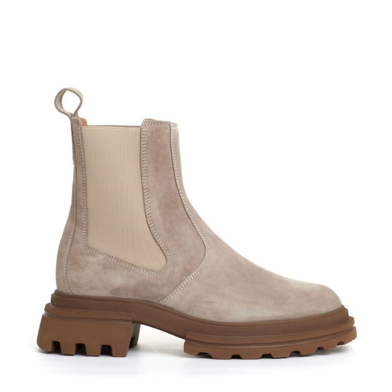 Sorelle Perego chelsea boot elastico camoscio beige Spedizione gratuita