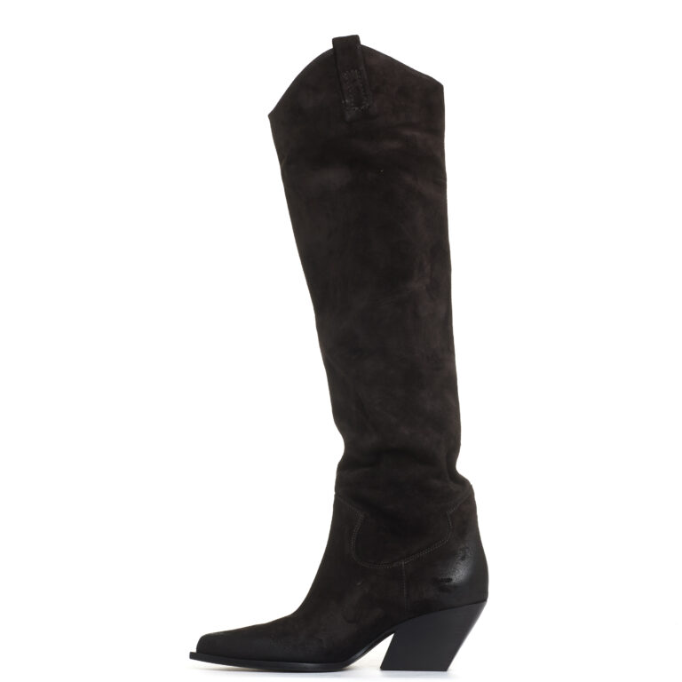 Sorelle Perego stivale texano in camosco testa di moro Offerta speciale