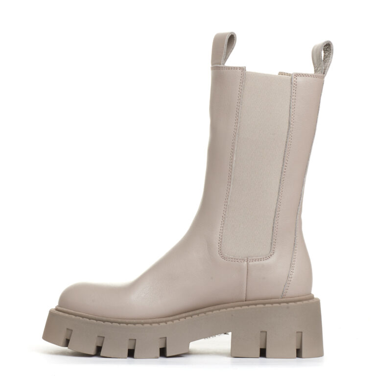 Sorelle Perego chelsea boot fondo carroramato pelle beige Comprare a buon mercato
