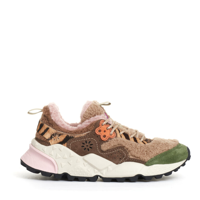 Sorelle Perego sneakers teddy beige verde e marrone Vendita calda