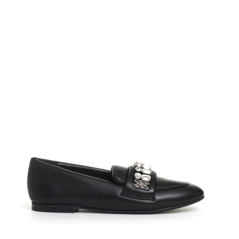 Sorelle Perego mocassino nero con strass Offerta migliore