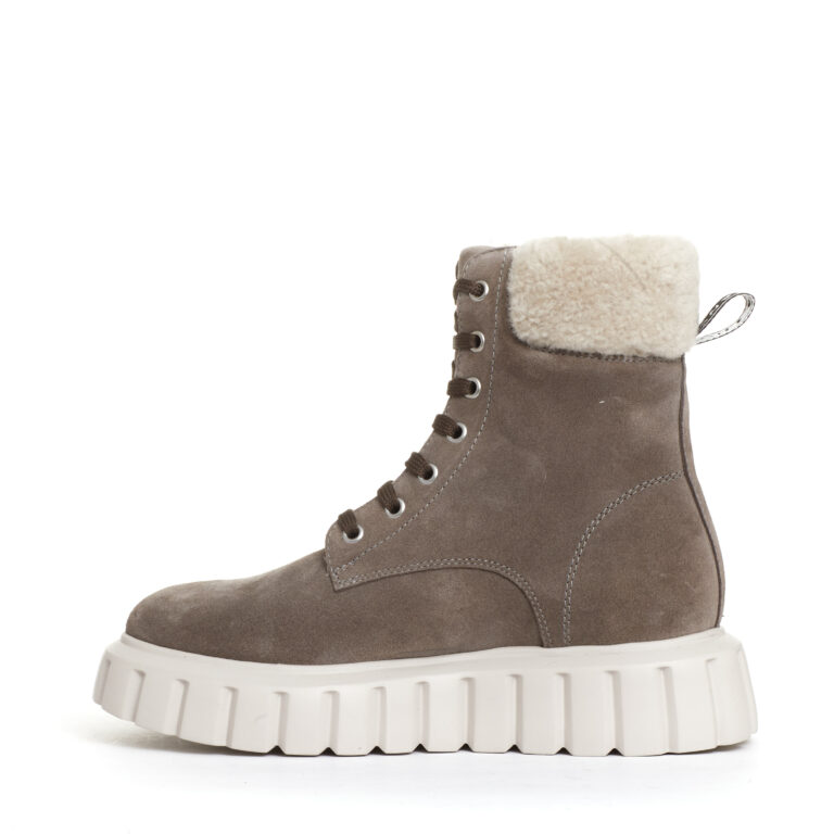 Sorelle Perego anfibio camoscio grigio con ecomontone Online Outlet