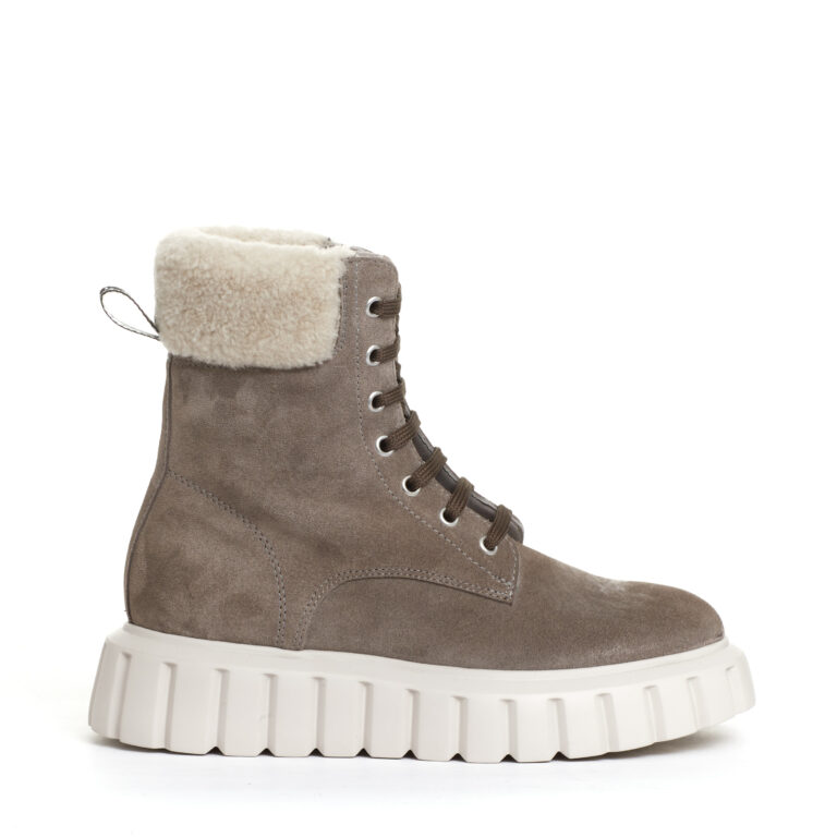 Sorelle Perego anfibio camoscio grigio con ecomontone Online Outlet