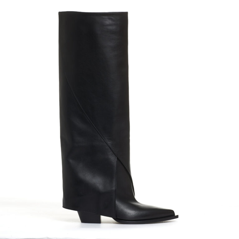 Sorelle Perego stivale texano con risvolto nero Latest stili